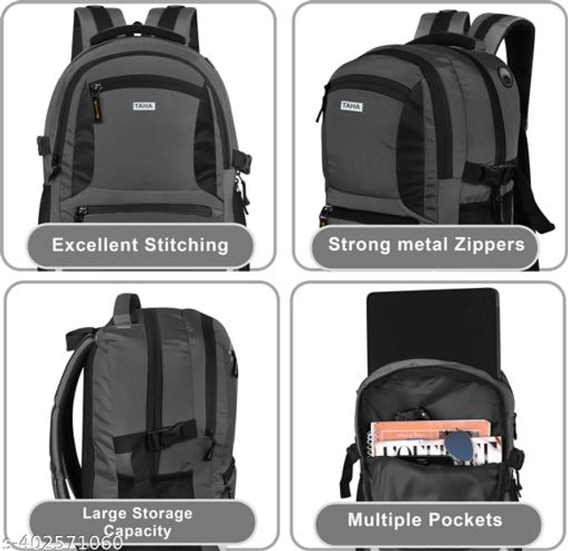 Polyester Backpack for Kids (Grey, 35 L)