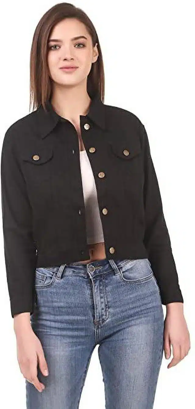 Full Sleeves Jacket for Women (Black, S) (RK-108)