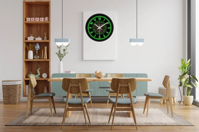 CAPIO Islamic Designer Green Analog Wall Clock (Plastic, 25x25 cm)