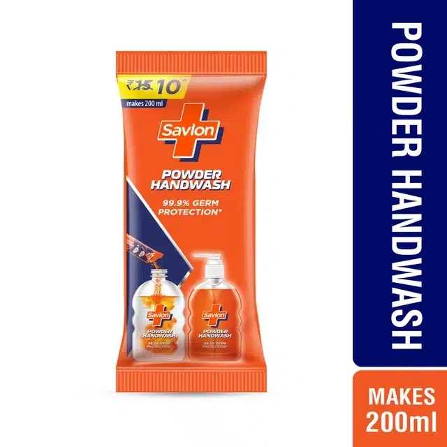 Savlon Powder Handwash 8.2 g, Makes 4X200 ml (Pack Of 4)