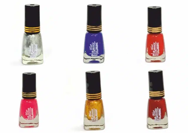 Matte & Glossy Nail Polish (Multicolor, Pack of 6)