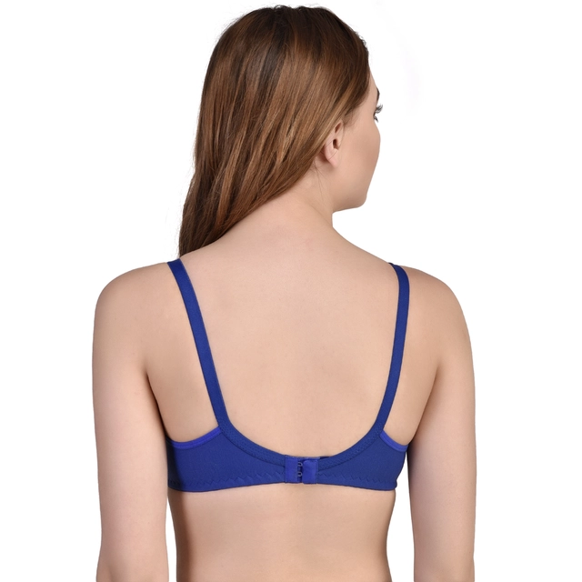 Cotton Blen Solid Non Padded Feeding Bras for Women (Multicolor, 32) (Pack of 2)