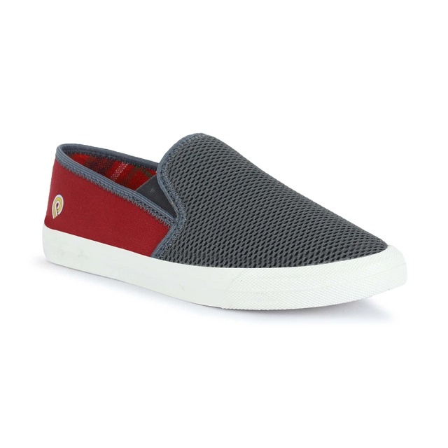 Slip-On Casual Shoes for Men (Grey & White, 6)