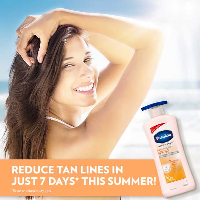 वैसलीन हैल्थी ब्राइट सन + पॉलुशन प्रोटेक्शन SPF 30 बॉडी लोशन 400 ml