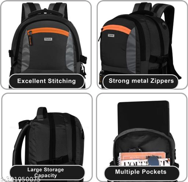 Polyester Backpack for Kids (Black, 35 L)
