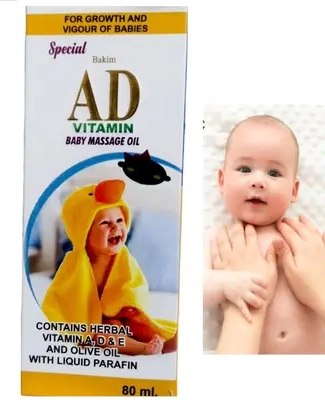 AD Baby Massage Oil (80 ml, Pack of 2)