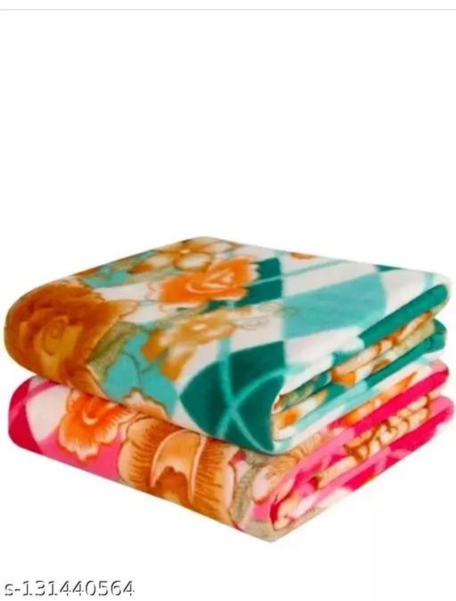 Fleece Blankets for Babies (Pack of 2) (Multicolor, Free Size)