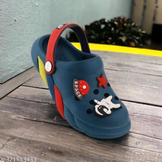 Clogs for Kids (Navy Blue & Red, 2.5-3 Years)