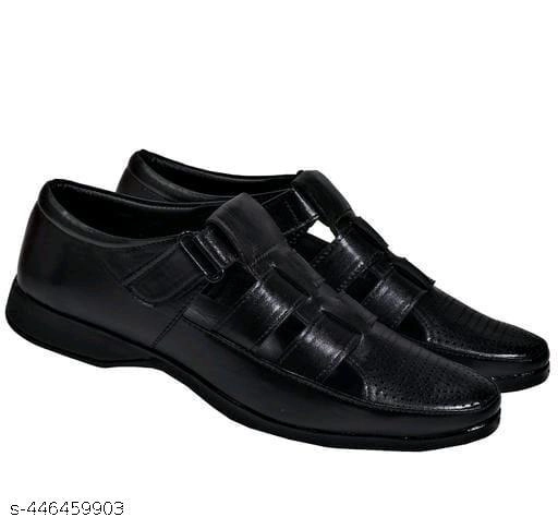 Sandals for Men (Black, 6)