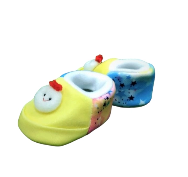 Cotton Solid Booties for Toddler (Multicolor, 0-6 Months)