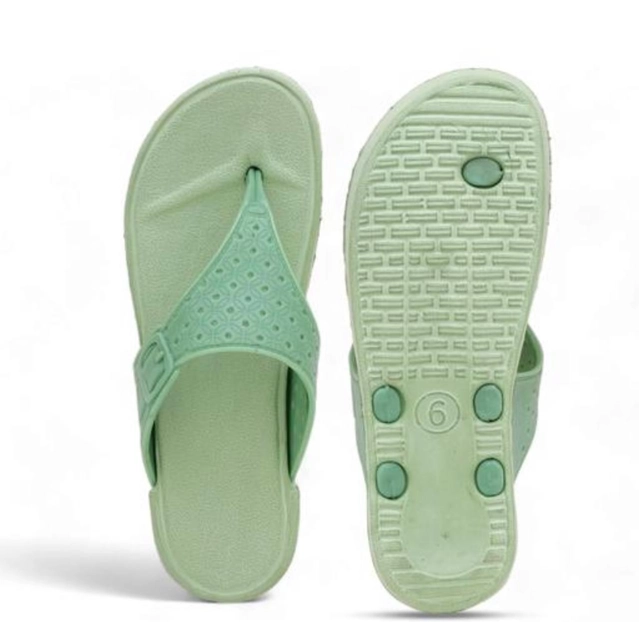 Flipflops for Women (Green, 4)