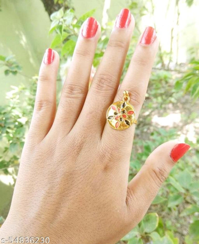 Brass Ring for Women (Multicolor)