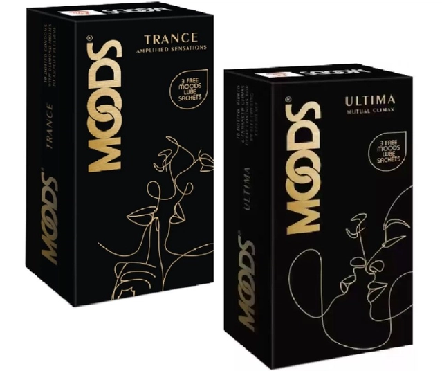 Mood Ultima Mutual Climax Condom (10 Pcs) with 1 Moods Trance Amplified Sensations Condom (10 Pcs) (Set of 2)