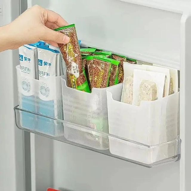 Aryan Collection Premium fridge storage Space-saving Refrigerator Side Door Organizer - 1000 ml (Pack Of 6)