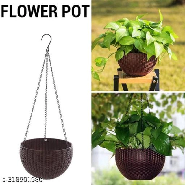 Plastic Hanging Planters (Multicolor Pack of 5)