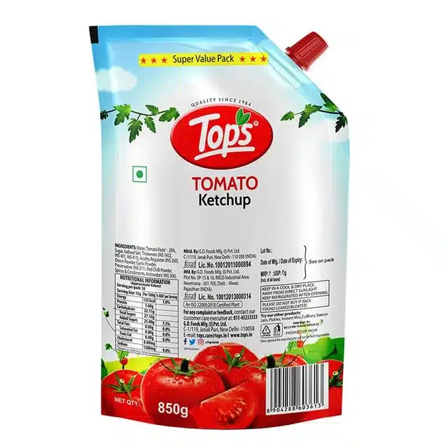 Tops Tomato Ketchup Spout 850 g
