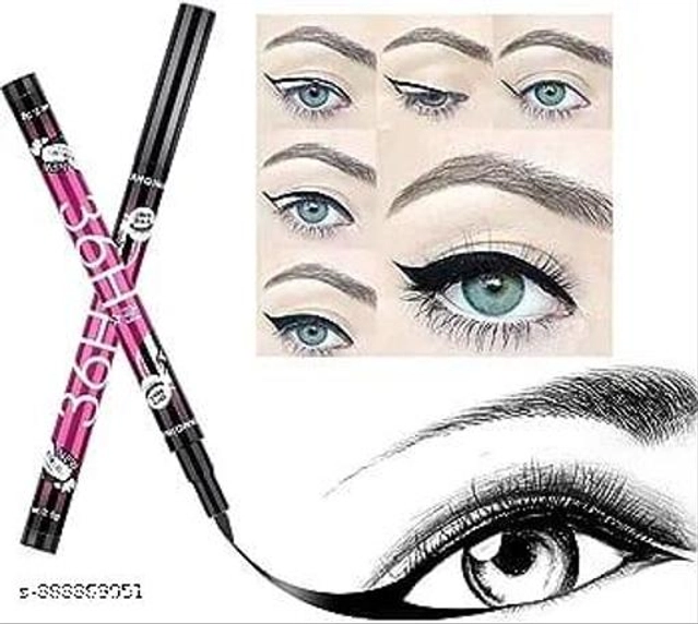 4 Pcs Lipsticks with 2 Pcs Eyeliners (Multicolor, Set of 2)