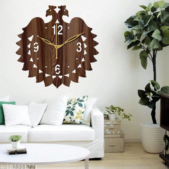 Wooden Wall Clock (Brown)