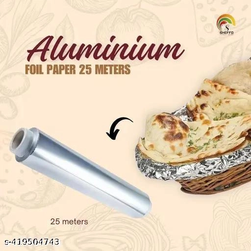 Aluminium Foil Paper (Silver, 25 m) (Pack of 2)