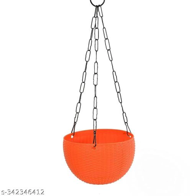 Plastic Hanging Planter (Multicolor, Pack of 6)