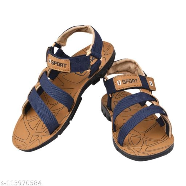 Floaters for Men (Tan & Blue, 9)