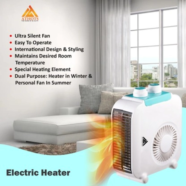 ATHOTS Grant 2000 Watt Noiseless Copper Moter ( Heater, Room Heater ) Fan Room Heater