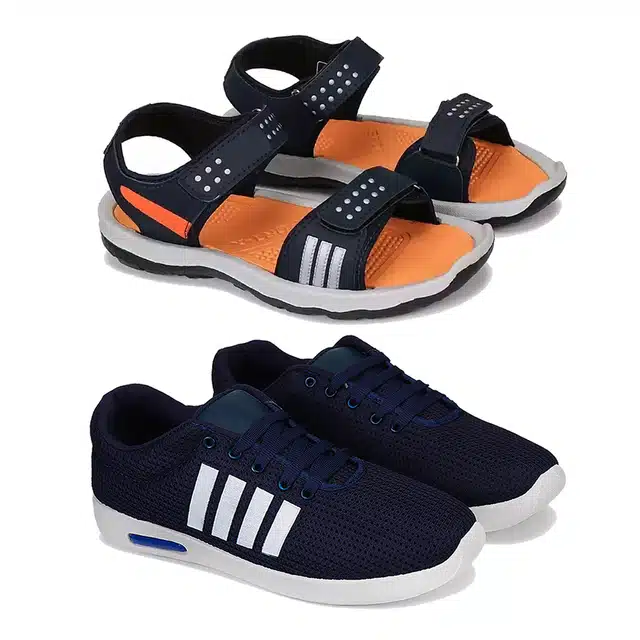 Combo of Sandals and Sports Shoes for Men (Pack of 2) (Multicolor, 7)