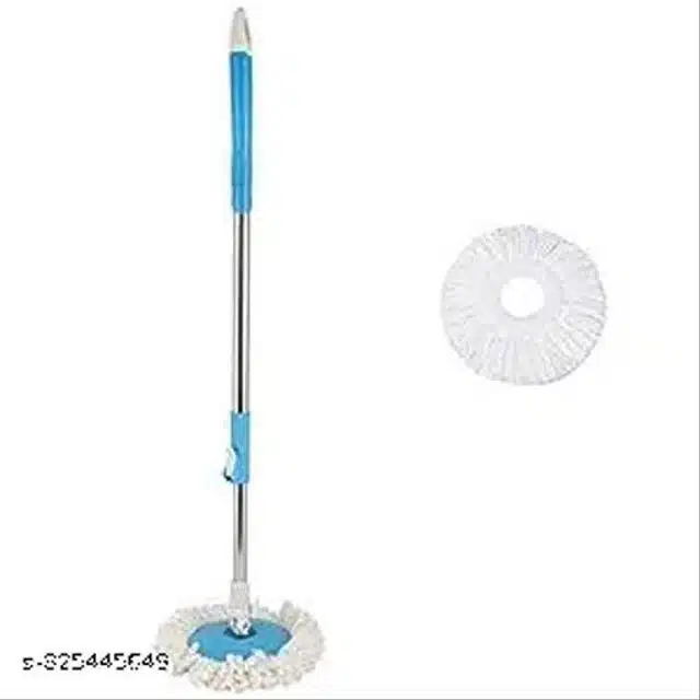 360° Rotate Stainless Steel Mop Stick (Blue)