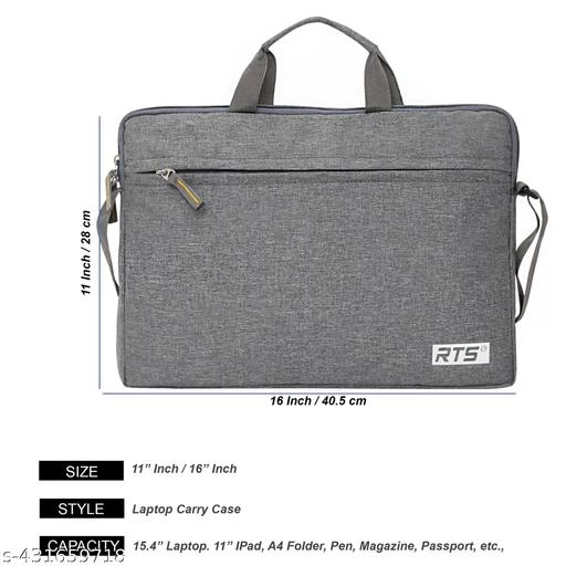 Fabric Laptop Bag (Grey & Blue, Pack of 2)