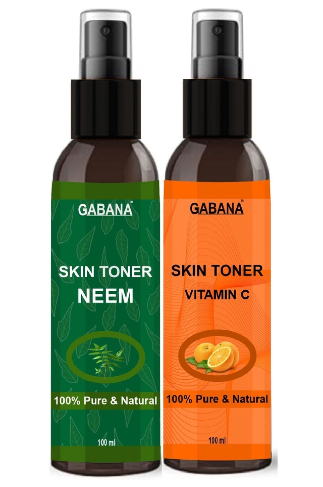 Combo of Gabana Neem & Vitamin C Skin Toner Spray (100 ml, Pack of 2)