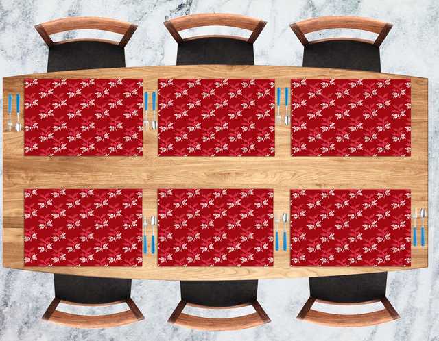 PVC Multipurpose Fridge Mat (Pack of 3) (Maroon, 44X29 cm) (ER-04)