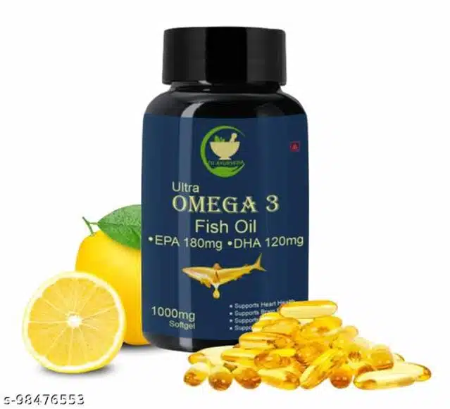 Fij Ayurveda 60 Pcs Omega3 Fish Oil Capsule