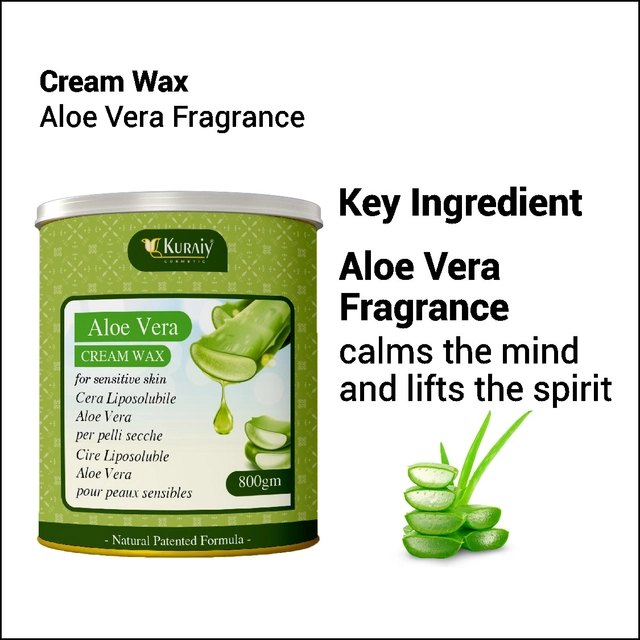 Kuraiy Cosmetic Aloe Vera Cream Hair Remover Wax (800 g)