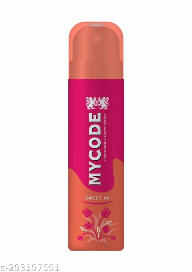 Combo of MYCODE Flirty, Kiss Me & Sweet 16 Body Spray for Men (100 ml, Pack of 3)