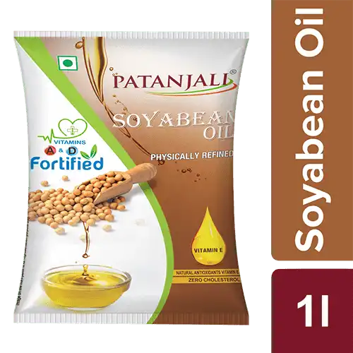 पतंजलि सोयाबीन रिफाइंड तेल 1 L (पाउच)