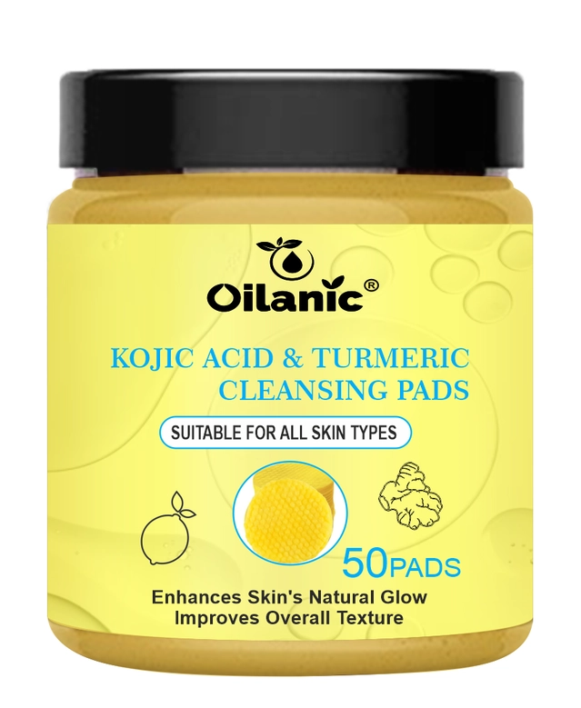 Oilanic Kojic Acid & Turmeric 50 Pcs Cleansing Pads (Pack of 1)