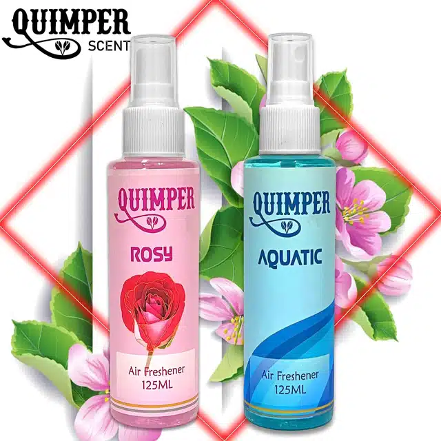 Quimper Rose & Aquatic Room Air Freshener (125 ml, Pack of 2)