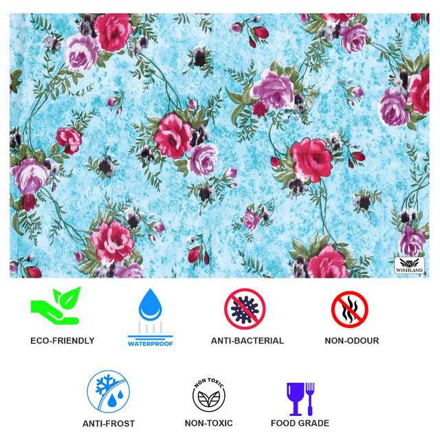 Multipurpose Refrigerator Mats (Blue, 45X30 cm) (Pack of 3) (W-34)