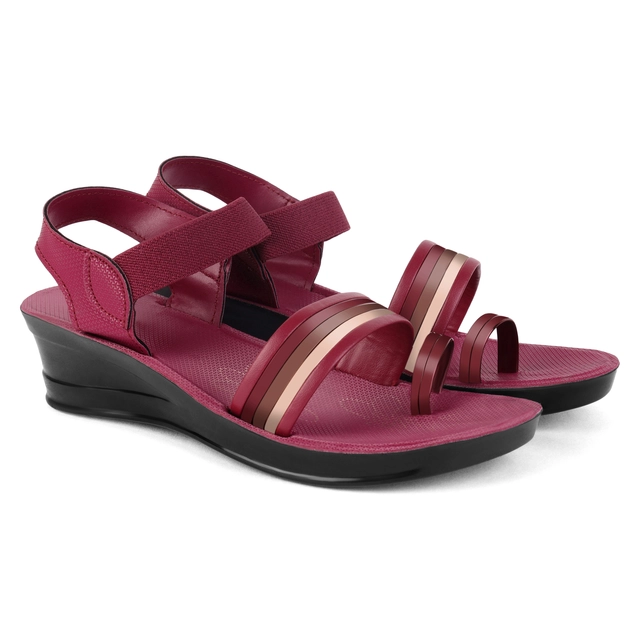 Sandals for Women (Maroon, 5)