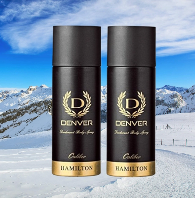 Denver Hamilton Caliber Deodorant Body Spray for Men & Women (50 ml, Pack of 2)