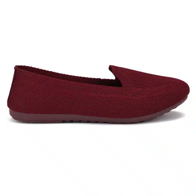 Bersache Loafers for Women (Maroon, 4)