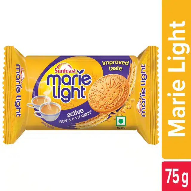Sunfeast Marie Light Active Biscuit 3X75 g ( Pack Of 3)
