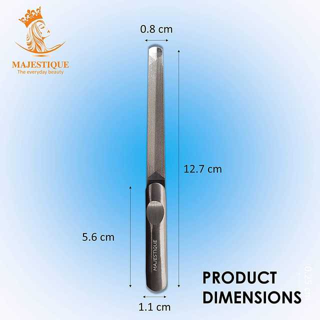 Majestique Stainless Steel Nail File Smooth Filing of Nails and Dead Skin Nail Files (B-78)
