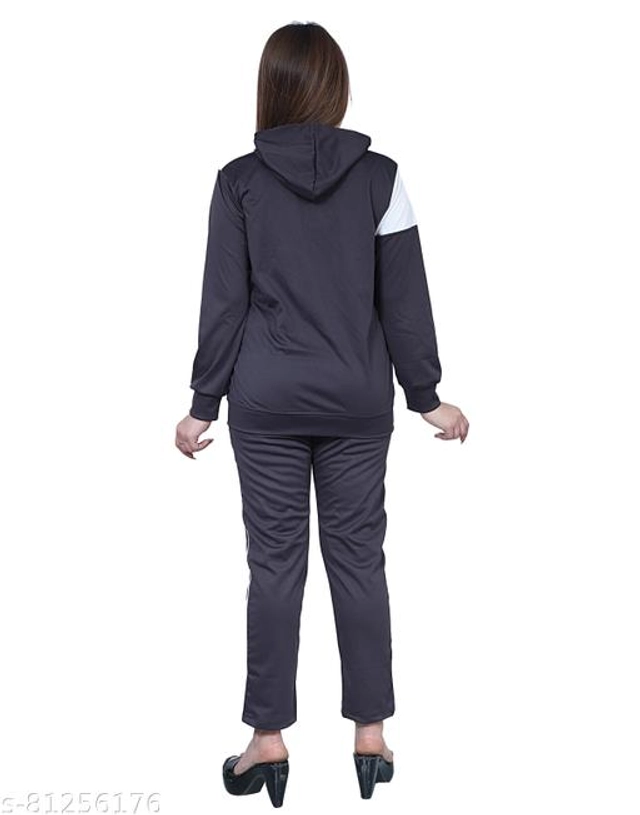 Lycra Tracksuit for Women (Grey, S)