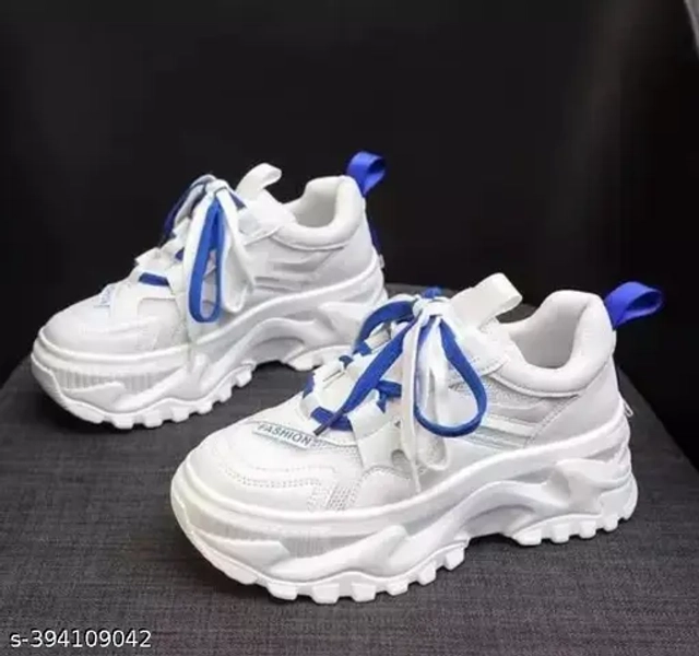 Sneakers for Women (White & Blue)