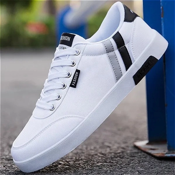 Casual Shoes for Men (White, 6)