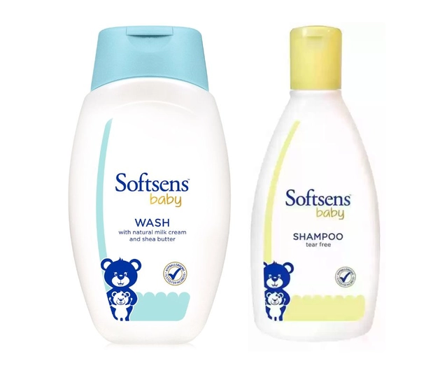 Softsens Baby Wash with Softsens Baby Shampoo (2x200 ml, Set of 2)