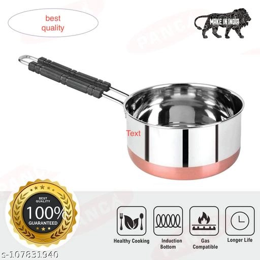 Stainless Steel Sauce Pan (Silver, 1000 ml)