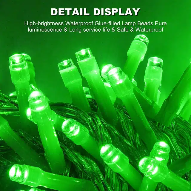 LED Pixel String & Rice Light for Festive Decoration (Green, 15 m)