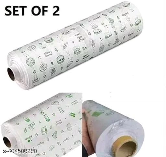 Food Wrapping Roll Paper (White, 25 m) (Pack of 2)